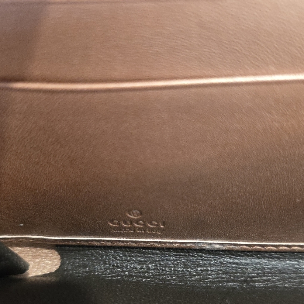 Gucci Beige and Brown GG Canvas Wallet With Tags - Picture 11 of 13